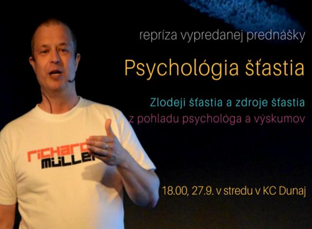 Prednáška Psychológia šťastia I. - zlodeji šťastia a zdroje šťastia - podujatie na tickpo-sk