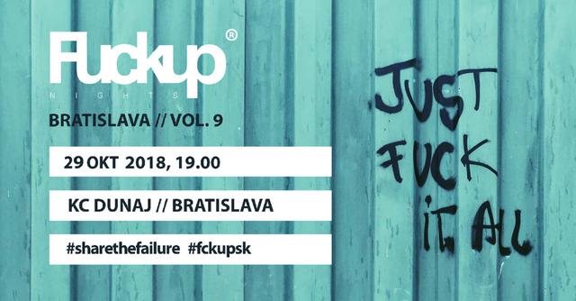 FuckUp Night Bratislava Vol. 9 - podujatie na tickpo-sk