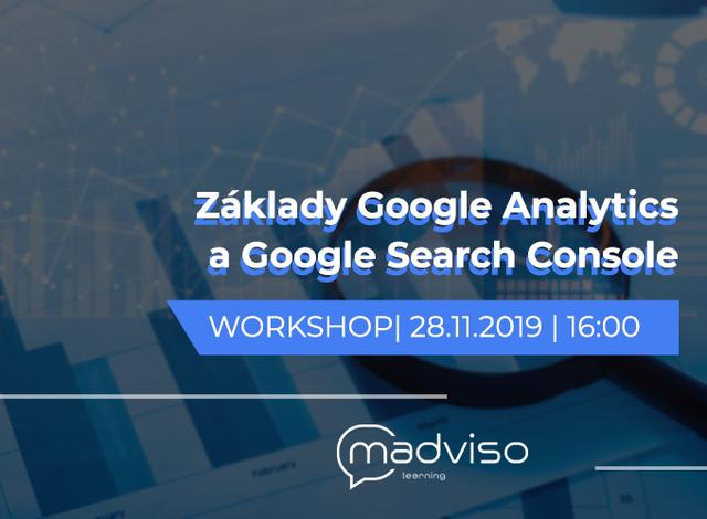 Workshop Úvod do Google Analytics a Google Search Console 28.11. - podujatie na tickpo-sk