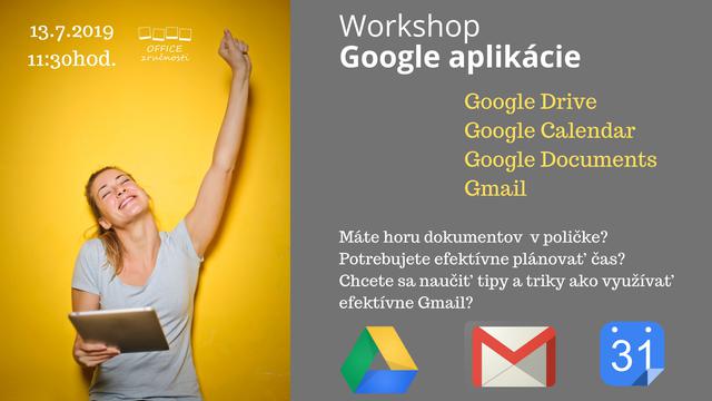 Workshop Google aplikácie - podujatie na tickpo-sk