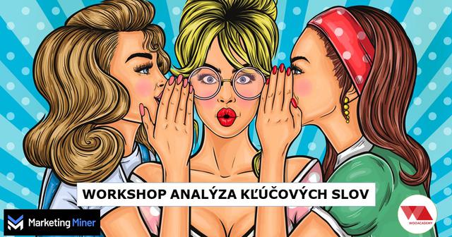 Analýza kľúčových slov - workshop - podujatie na tickpo-sk