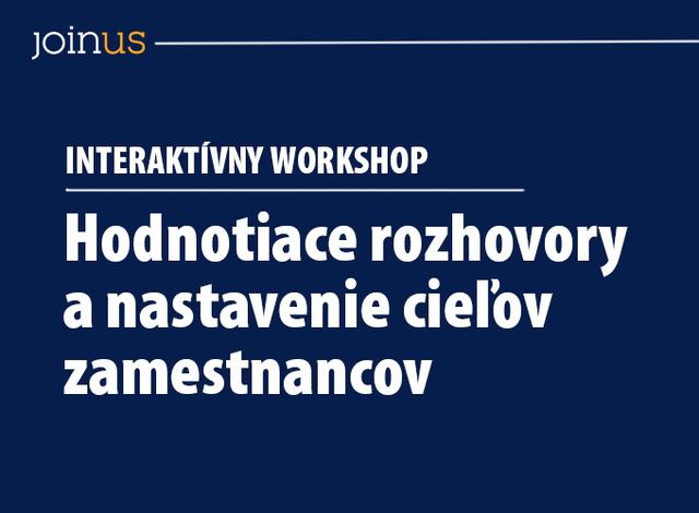 Interaktívny workshop: Hodnotiace rozhovory a nastavenie cieľov zamestnancov - podujatie na tickpo-sk