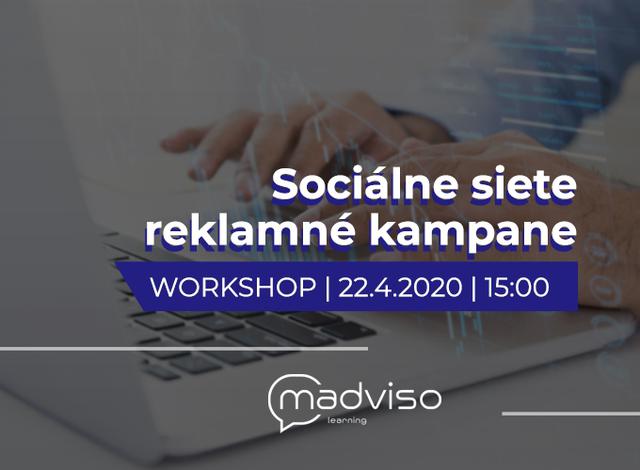 Workshop Sociálne siete - reklamy 22.4. | Madviso - podujatie na tickpo-sk