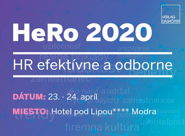 HeRo 2020 - HR efektívne a odborne - podujatie na tickpo-sk