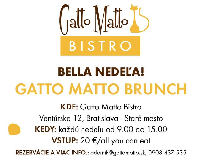 PRVÝ Gatto Matto Brunch 1. Marec - podujatie na tickpo-sk