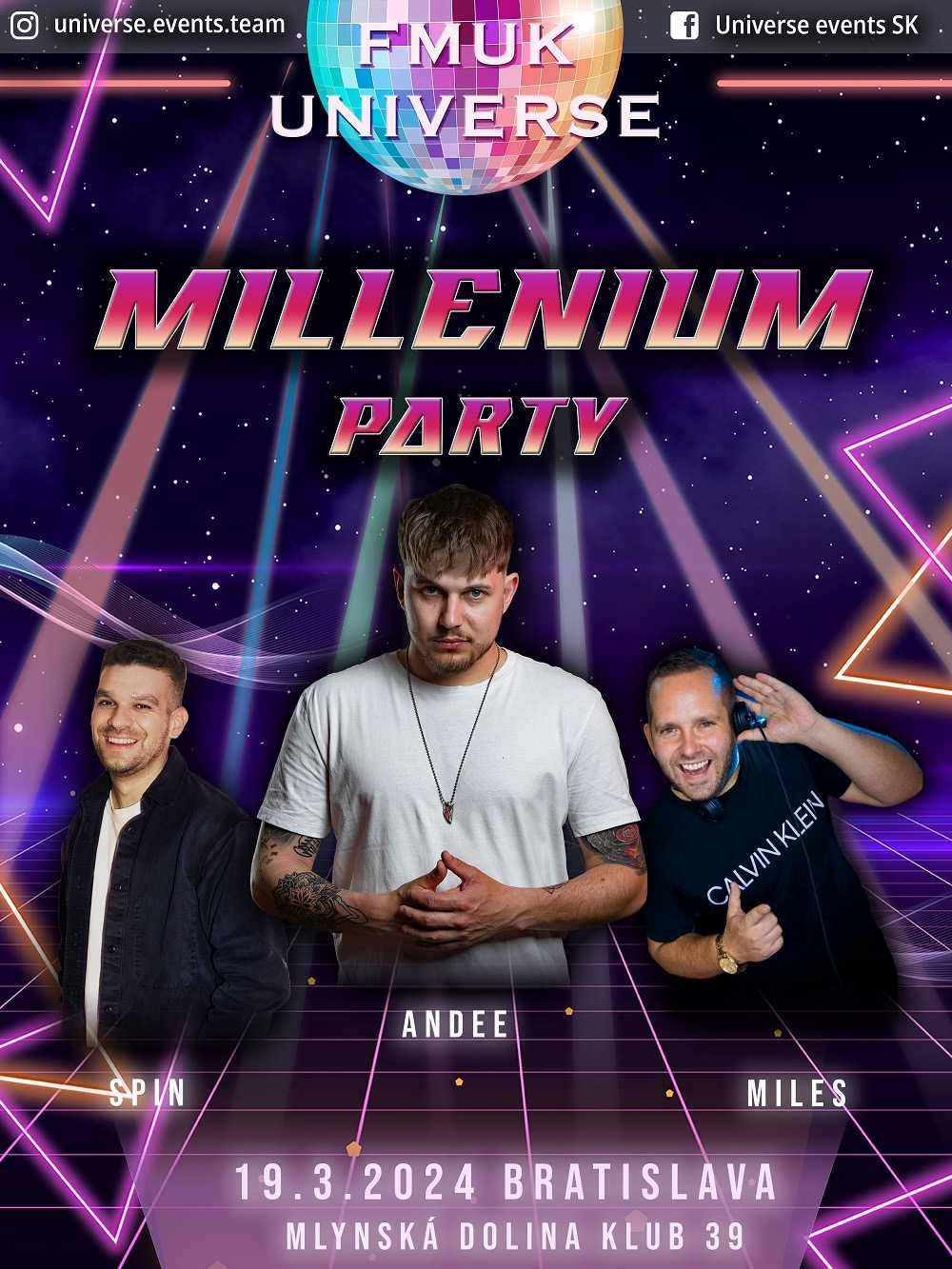 FMUK UNIVERSE Millenium Party - podujatie na tickpo-sk