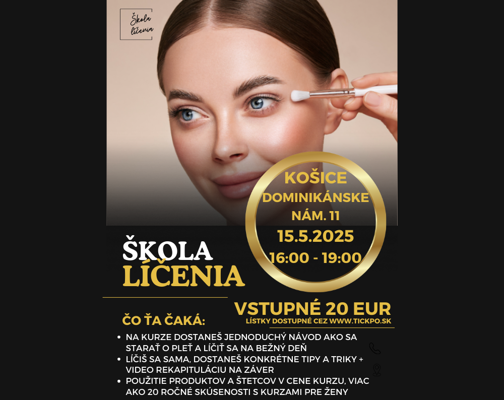 Škola líčenia Košice - podujatie na tickpo-sk