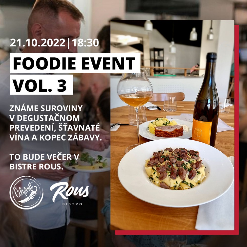 Degustačná večera s vínami v Bistre ROUS - Foodie event vol. 3 - podujatie na tickpo-sk