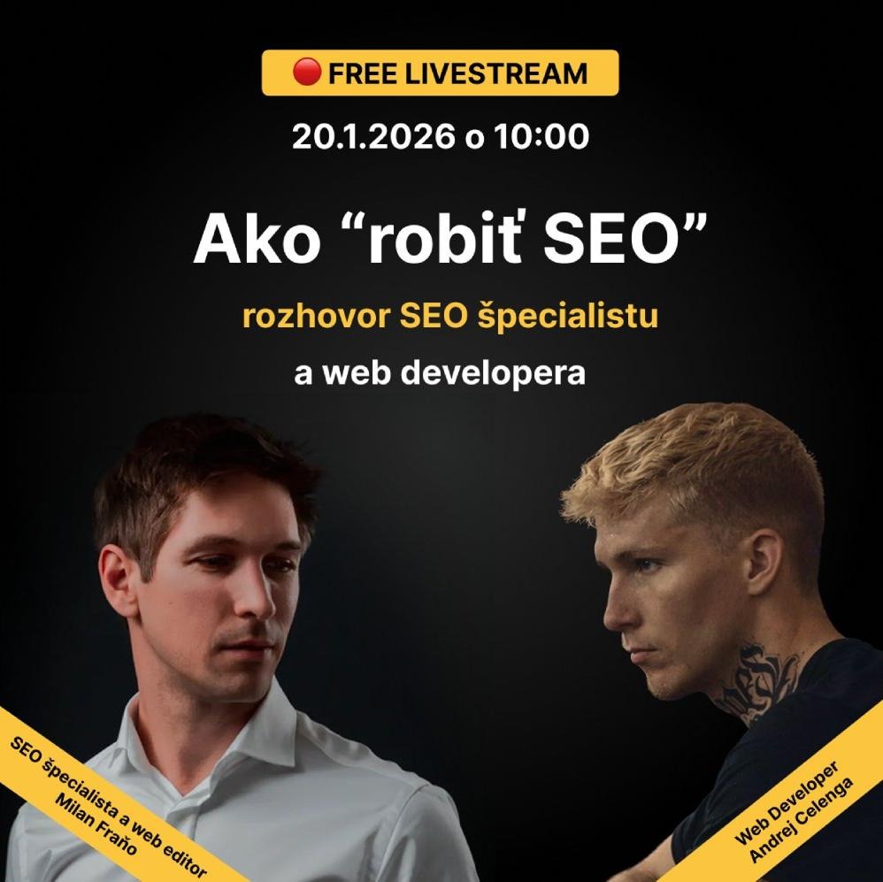 FREE Livestream - 🔴 Ako "robiť SEO" :rozhovor SEO špecialistu s - podujatie na tickpo-sk