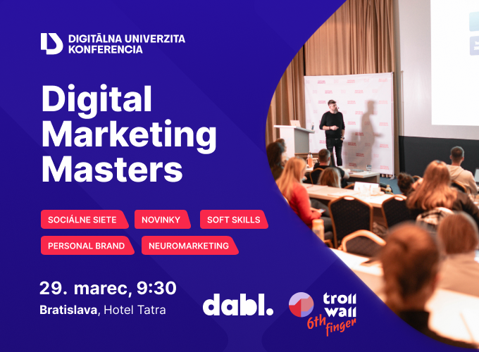 Konferencia Digital Marketing Masters 2 - podujatie na tickpo-sk